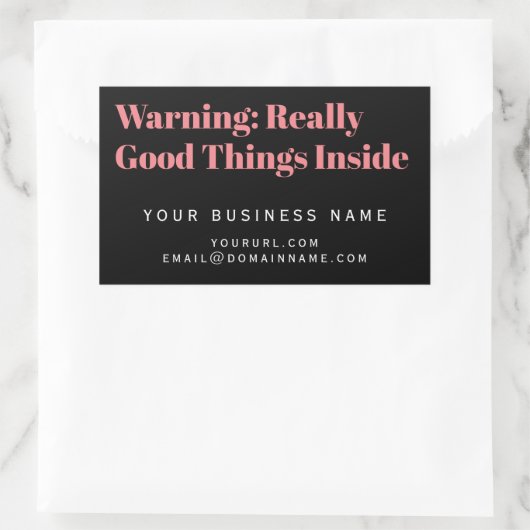 Productetiket, Zakelijke Koopdoos Verpakking, Rechthoekige Sticker (Tas)