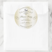  productetiketten van Shimmery Cream - Logo Ronde Sticker (Tas)