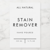 productetikettenorganisatie opslag - VLEKVERWIJDER Voedselcontainer Etiket (Enkel label)