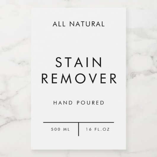 productetikettenorganisatie opslag - VLEKVERWIJDER Voedselcontainer Etiket (Enkel label)