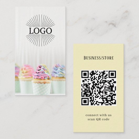 Productfoto Logo QR-code Visitekaartje (Voorkant / Achterkant)