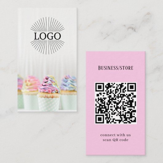 Productfoto Logo QR-code Visitekaartje (Voorkant / Achterkant)