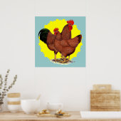 Productie Red Sunburst Poster (Keuken)