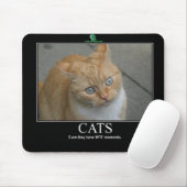 PRODUCTIE VAN GROENE PETTEN WTF CATS mousepad Muismat (Met muis)