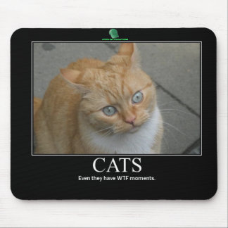 PRODUCTIE VAN GROENE PETTEN WTF CATS mousepad Muismat