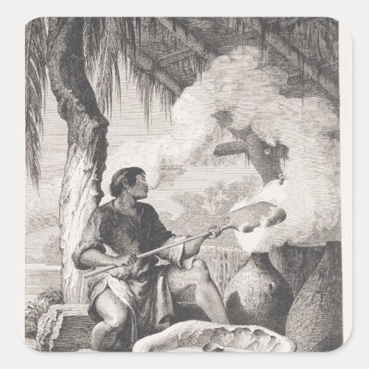 Productie van India-rubber Vierkante Sticker (Voorkant)