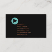 Productie van videoredacteur: beeldweergave visitekaartje (Achterkant)