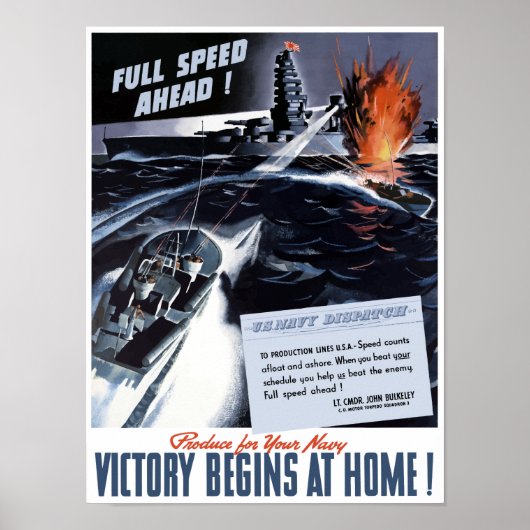 Productie voor uw marine — WWII Poster (Voorkant)