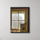 productiebord in marktvenster canvas afdruk (Voorkant)