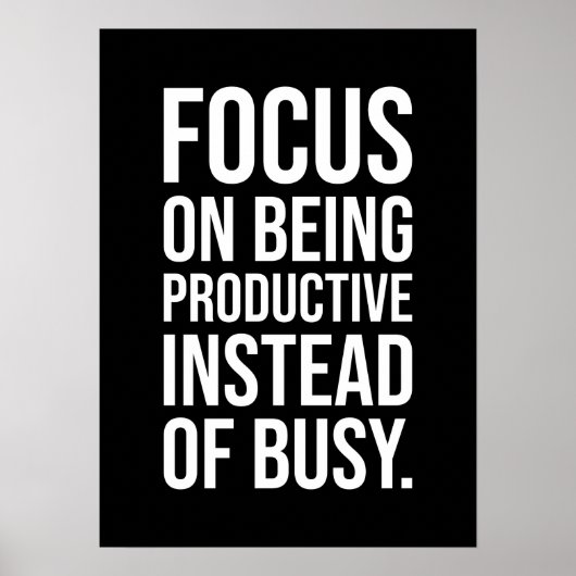 Productief versus Bezig - Motivering voor robuust  Poster (Voorkant)