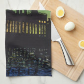 Productiefabriek op zonsondergang,  bedrijf theedoek (Quarter Fold)