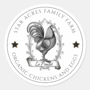 Productielabels voor biologisch Boerderij Ronde Sticker