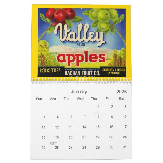  productielabels wandkalender kalender (Jan 2026)