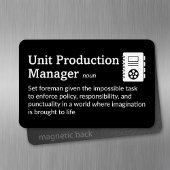 Productiemanager Definitie - Film 4"x 6"Flex Magneet