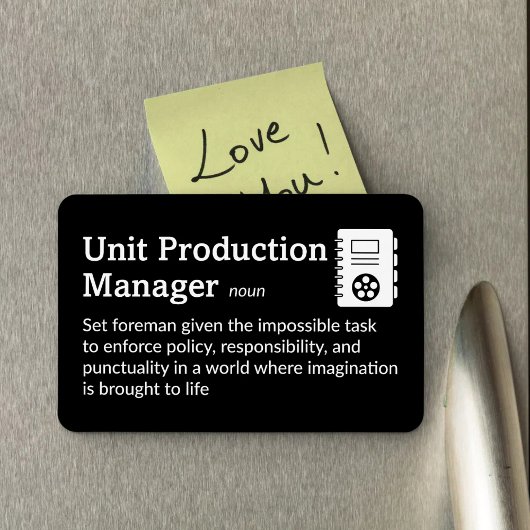 Productiemanager Definitie - Film 4"x 6"Flex Magneet