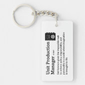 Productiemanager - Grappige Film Crew Sleutelhanger (Voorkant)