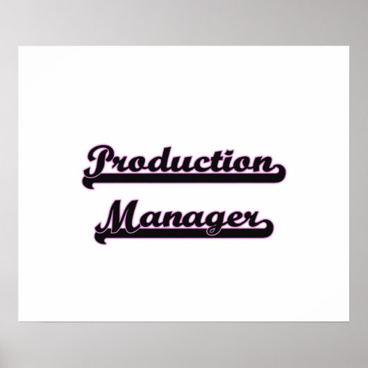 Productiemanager - Klassiek taakontwerp Poster (Voorkant)