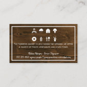 Productiemanddel | Achtergrond van hout Visitekaartje (Achterkant)