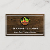 Productiemanddel | Achtergrond van hout Visitekaartje (Voorkant)