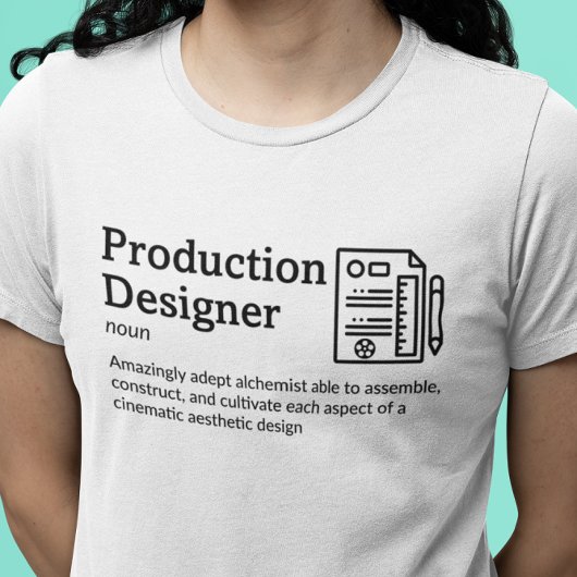 Productieontwerper Definitie Lichte Wijze - Film T-shirt
