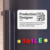 Productieontwerper - het vastgestelde leven 4"x 6" magneet