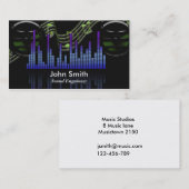 Productiestudio voor geluidsingenieur of freelance visitekaartje (Voorkant / Achterkant)