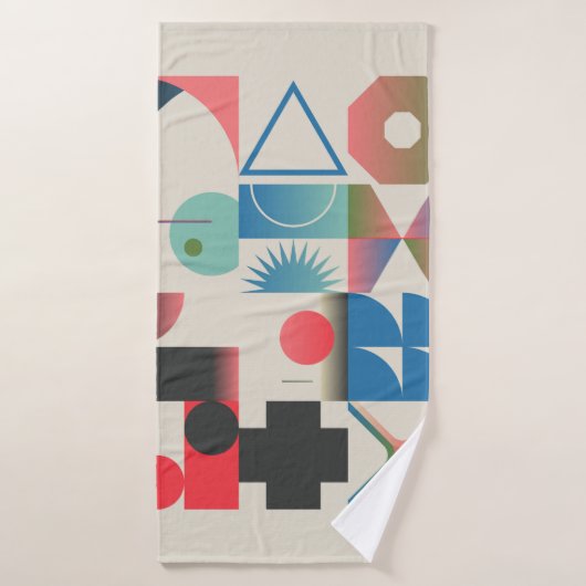 Productieve ontwerpillustraties van bizarre comp badhanddoek (Badhanddoek)