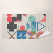Productieve ontwerpillustraties van bizarre comp badhanddoek (Badhanddoek)