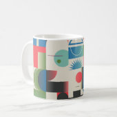 Productieve ontwerpillustraties van bizarre comp koffiemok (Voorkant links)