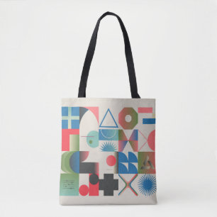 Productieve ontwerpillustraties van bizarre comp tote bag