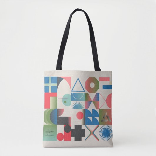Productieve ontwerpillustraties van bizarre comp tote bag (Voorkant)