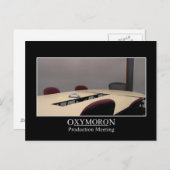 Productieve vergadering is een oxymoron briefkaart (Voorkant / Achterkant)