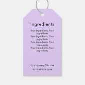 Productingrediënt met een QR-violet Cadeaulabel (Achterkant)