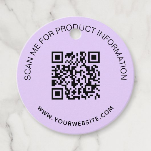 Productingrediënt met vermelding van QR-code Bedankjes Labels (Voorkant)