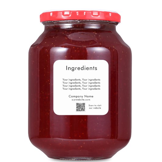 Productingrediënt vermelding bedrijf qr code label
