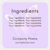 Productingrediënt vlinderviolet etiket (Voorkant)