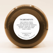 Productingrediënten Ronde Sticker