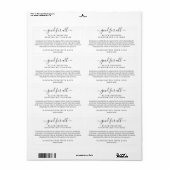 Productinhoud Etiket voor aanbieding (Full Sheet)