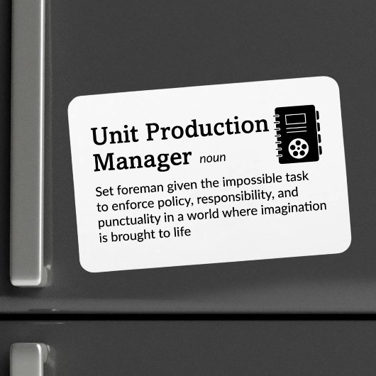 Production Manager-definitiefilm 4" x 6" Flex Magneet
