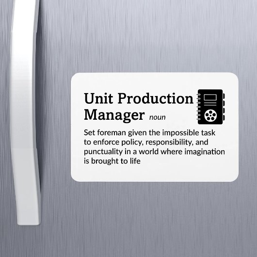 Production Manager-definitiefilm 4" x 6" Flex Magneet
