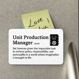 Production Manager-definitiefilm 4" x 6" Flex Magneet