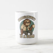 Productiviteit is een oplichterij - Lazy Sloth Fun Koffiemok (Center)