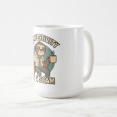 Productiviteit is een oplichterij - Lazy Sloth Fun Koffiemok (Voorkant rechts)