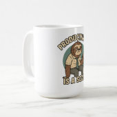 Productiviteit is een oplichterij - Lazy Sloth Fun Koffiemok (Voorkant links)