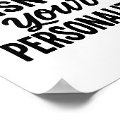 Productiviteit is jouw persoonlijkheid. Motivatie Poster (Hoek)