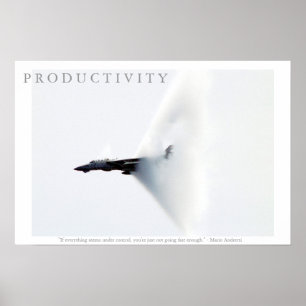 PRODUCTIVITEIT Motivatie vliegtuig Andretti Poster