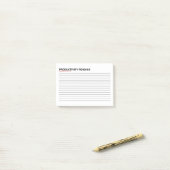 Productiviteit Opgeschort | Grappig Kantoor Humor Post-it® Notes (Op bureau)
