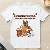 Productiviteitsniveaus Afhankelijk Van Het Koffiek T-shirt