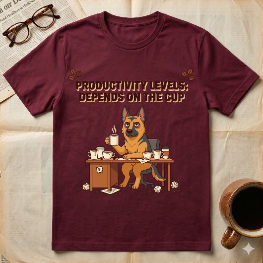 Productiviteitsniveaus Afhankelijk Van Het Koffiek T-shirt