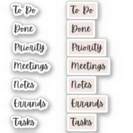 Productivity Bullet Journal-Stickers | roze Sticker
